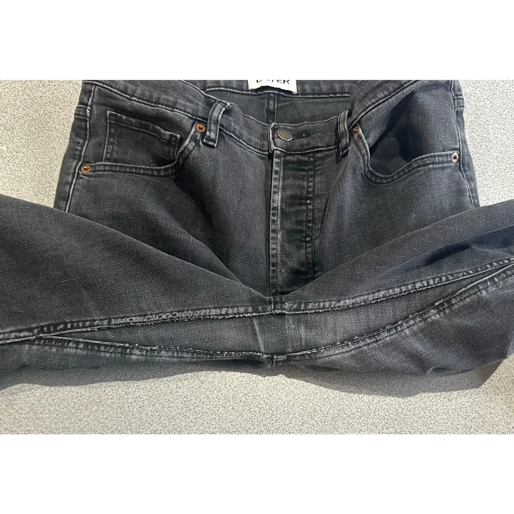 DU/ER Sz 31x27 Straight Leg Performance Denim Jeans Washed Black CoolMax Stretch